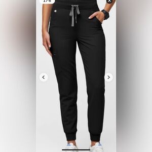 Figs Black High Waisted Zamora Jogger Scrub Pants